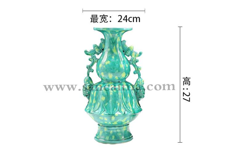 三彩陶艺对瓶尺寸