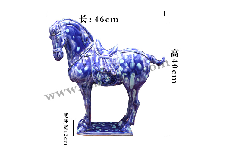 唐三彩瓷器-豹虎兰中国马